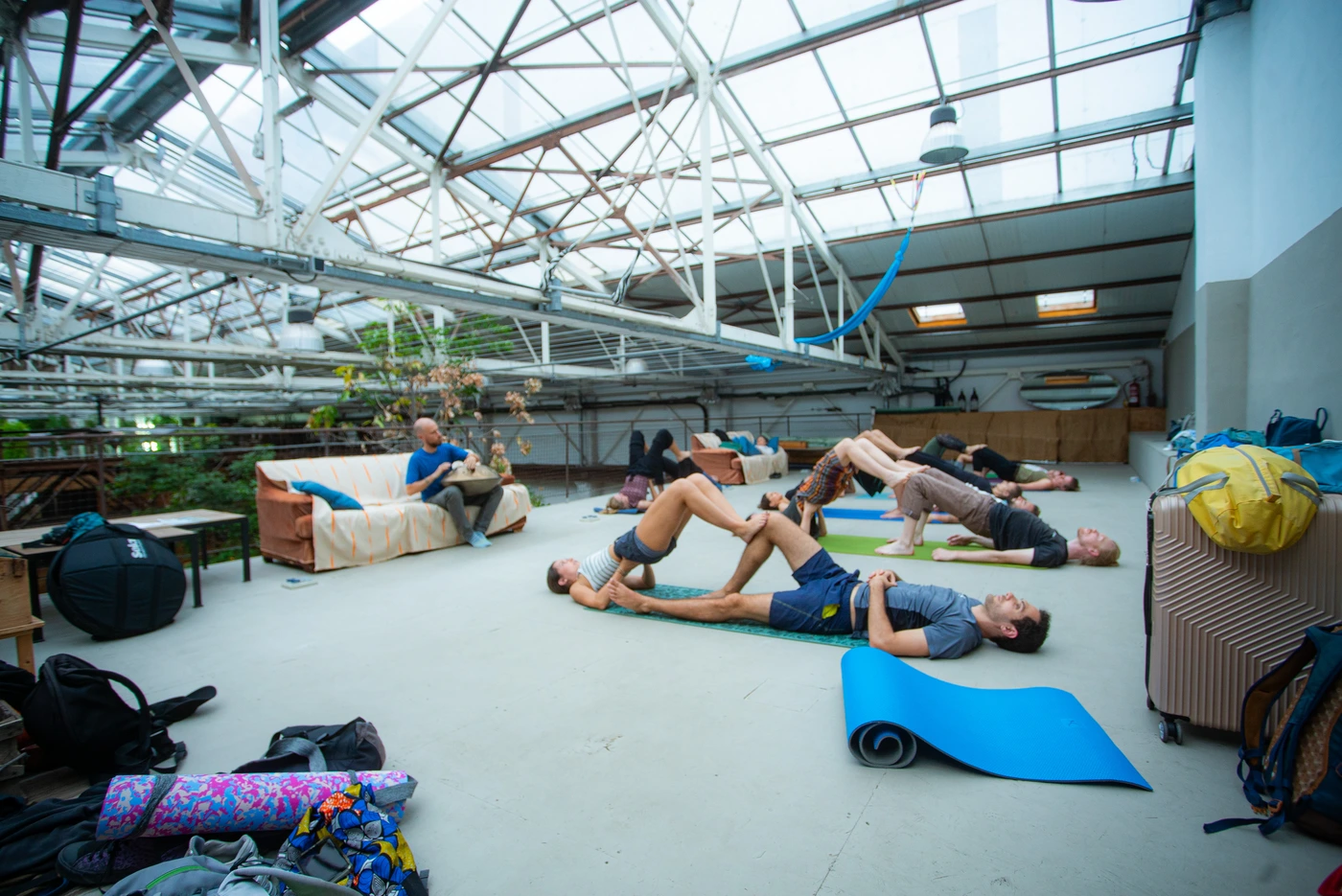 La clase de yoga de la mañana